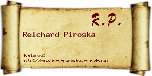 Reichard Piroska névjegykártya