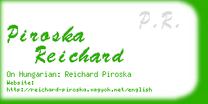 piroska reichard business card